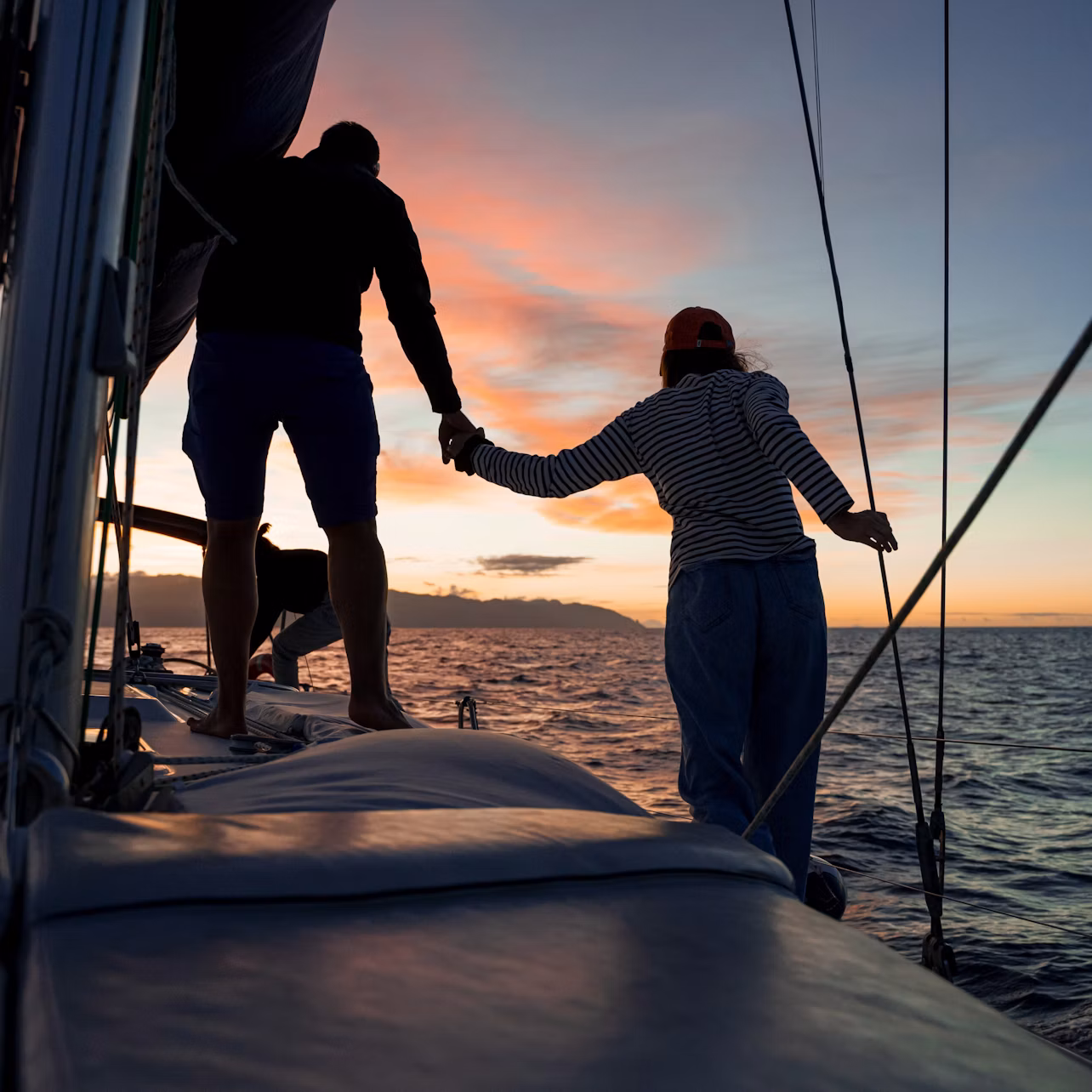 Sunset on the boat