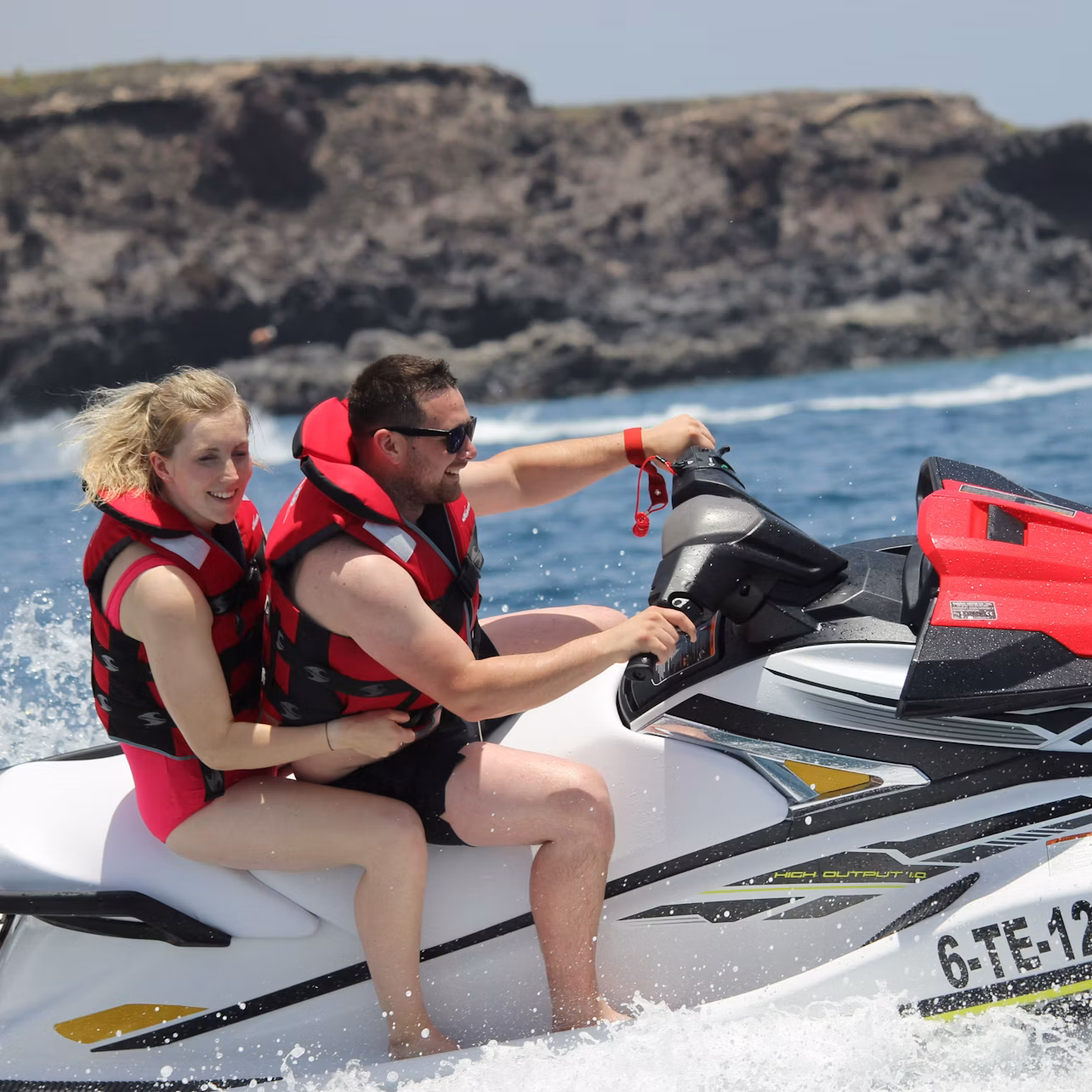 When you're two on the jet ski, driver and passenger can swap the positions during the tour.