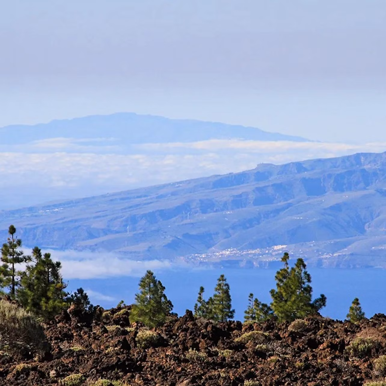 Views of La Gomera and El Hierro from Teide National Park