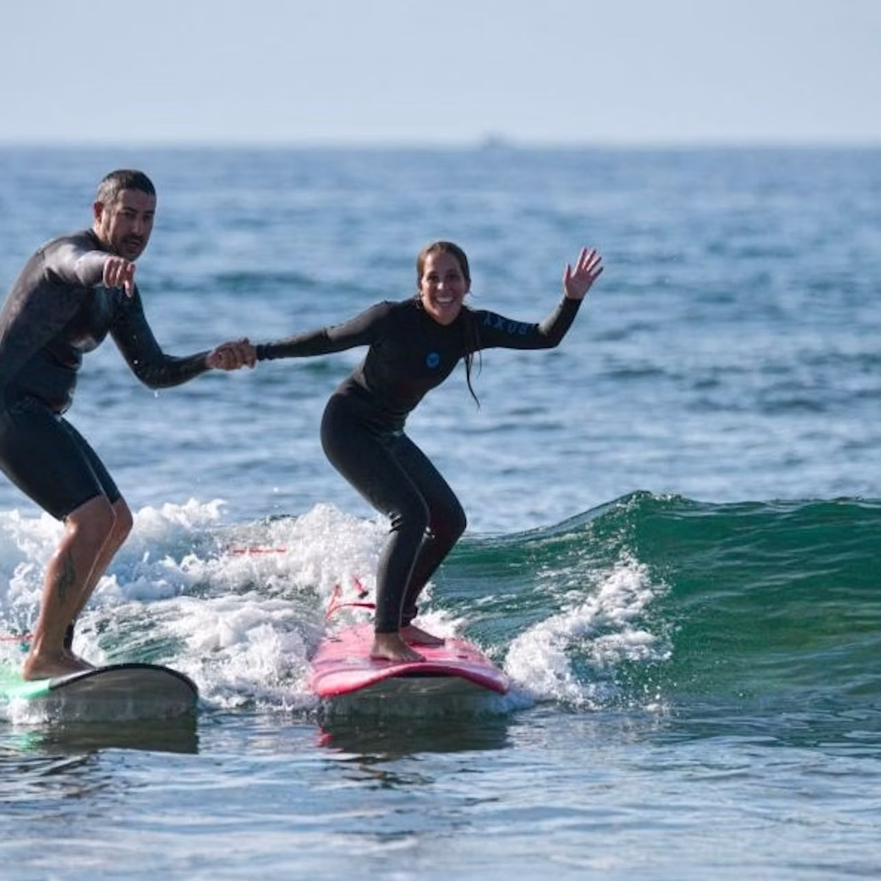 Our instructor Paco Trujillo with intermediate level student Elena