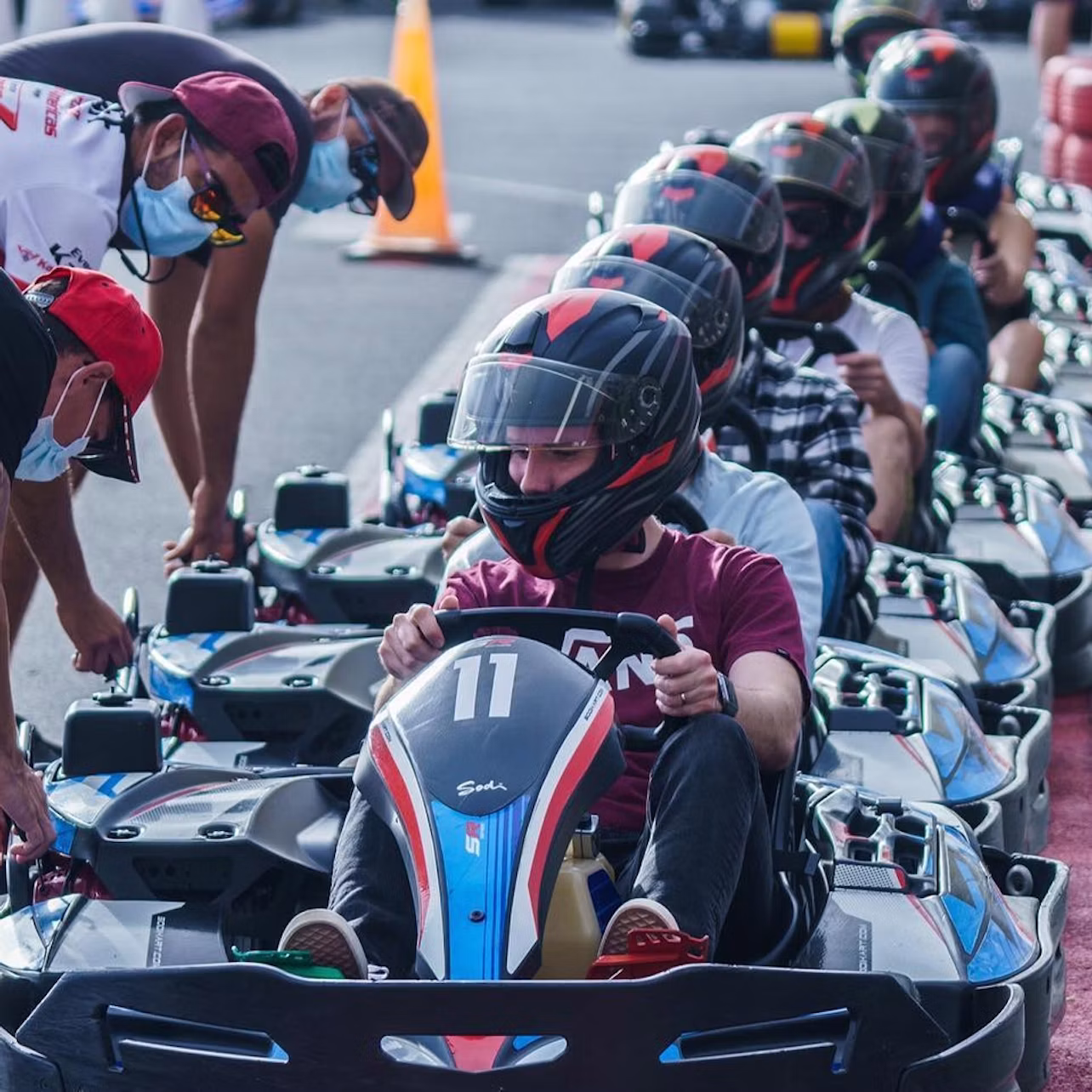 Motor an!