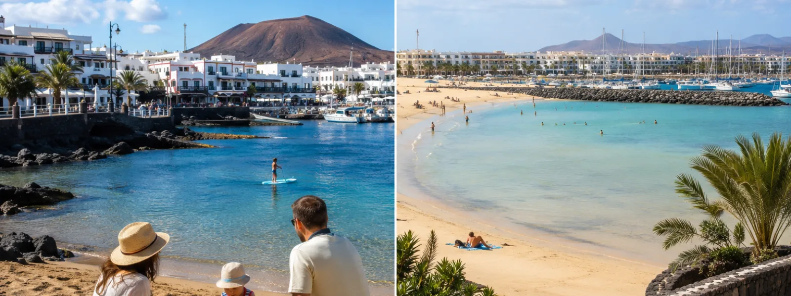 Confronto tra resort balneari per famiglie tra Playa Blanca a Lanzarote e Caleta de Fuste a Fuerteventura