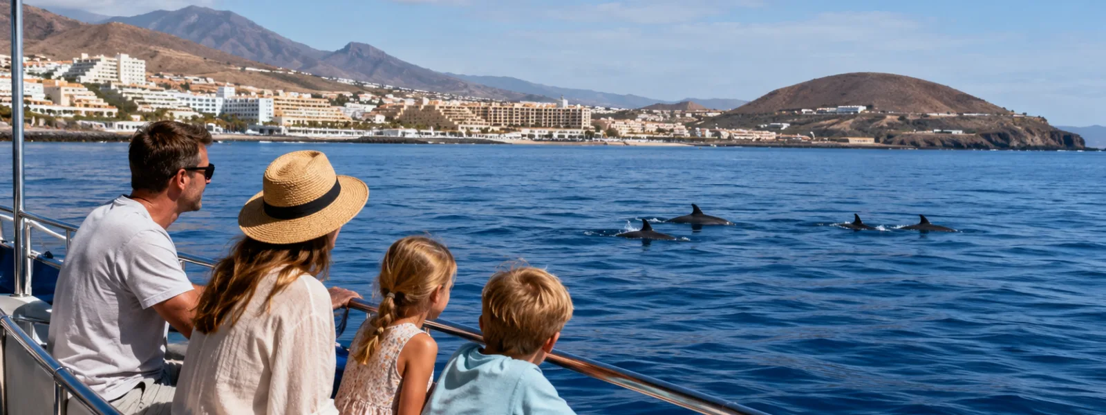 Gita in barca per l'avvistamento delle balene adatta alle famiglie da Puerto Colon a Costa Adeje, Tenerife