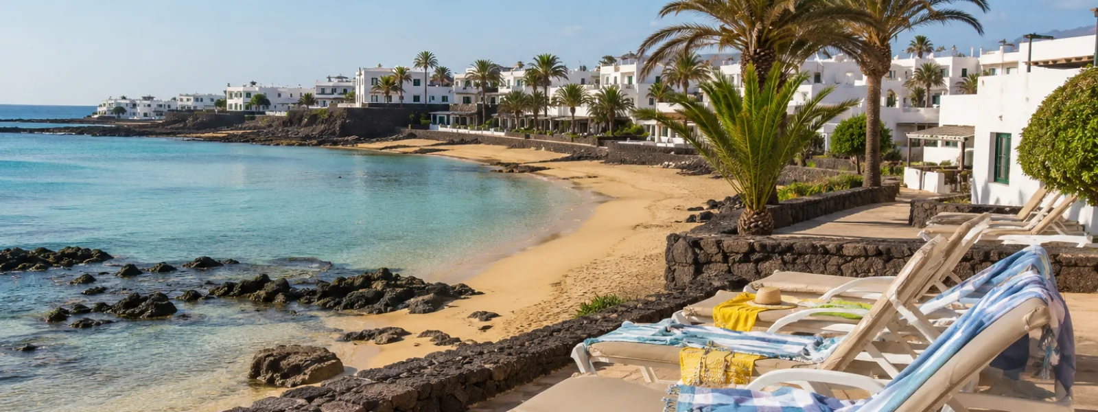 Family-friendly beach hotel setting in Costa Teguise, Lanzarote