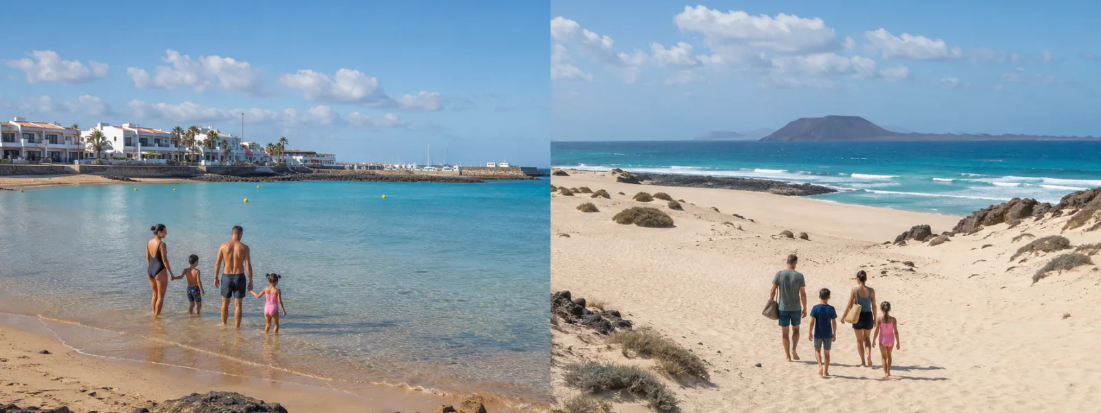 Spiagge per famiglie a Caleta de Fuste e Corralejo, Fuerteventura
