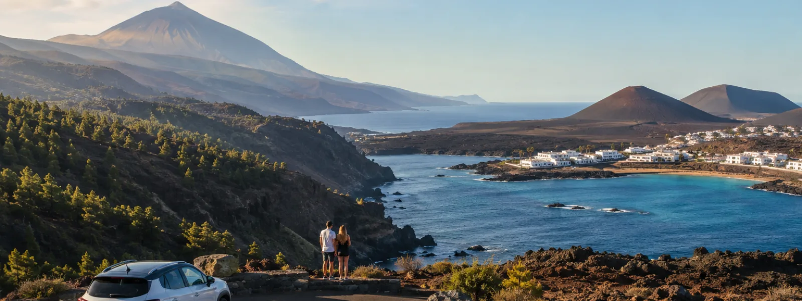 Vulkanische landschappen van Tenerife en Lanzarote vergeleken voor een eerste Canarische Eilanden-vakantie