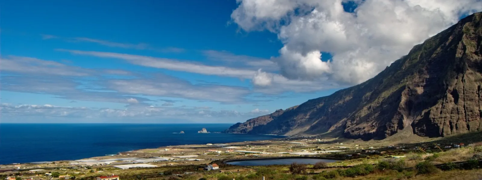 Mountain and coastal landscape in El Hierro