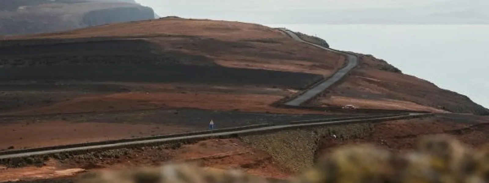 Volcanic landscape road in Lanzarote