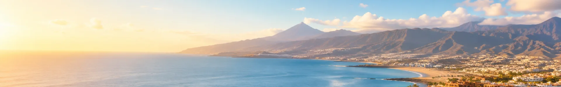 Immagine di copertina dei voli per le Isole Canarie con un aereo sopra una soleggiata costa vulcanica
