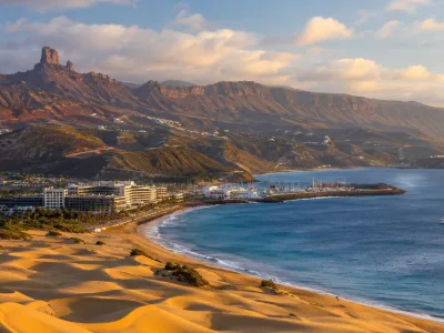 South Gran Canaria coastline and mountains for excursions from Maspalomas and Puerto de Mogan