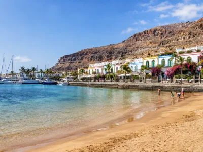 Puerto de Mogan family beach and marina in Gran Canaria
