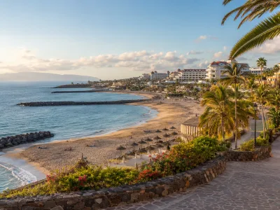 Costa Adeje beach hotels by the promenade in Tenerife