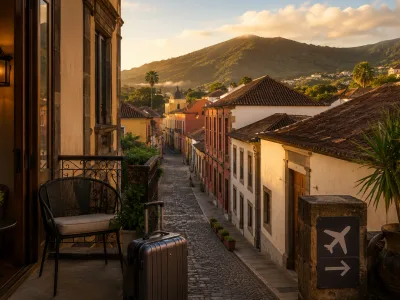 La Laguna historic street and boutique hotel setting for a Tenerife North Airport stopover