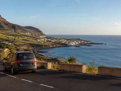 Taxi transfer on the coast near Playa de Santiago, La Gomera