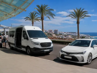 Airport transfer vehicle and taxi for travel from Tenerife South Airport to Playa de las Americas