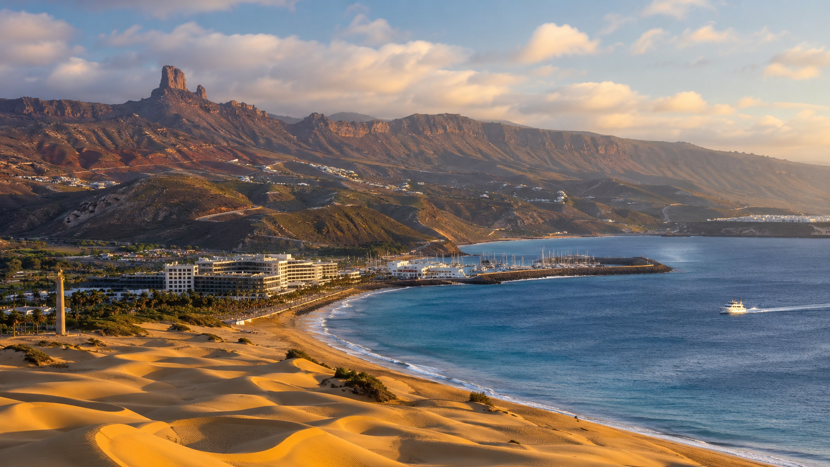 South Gran Canaria coastline and mountains for excursions from Maspalomas and Puerto de Mogan