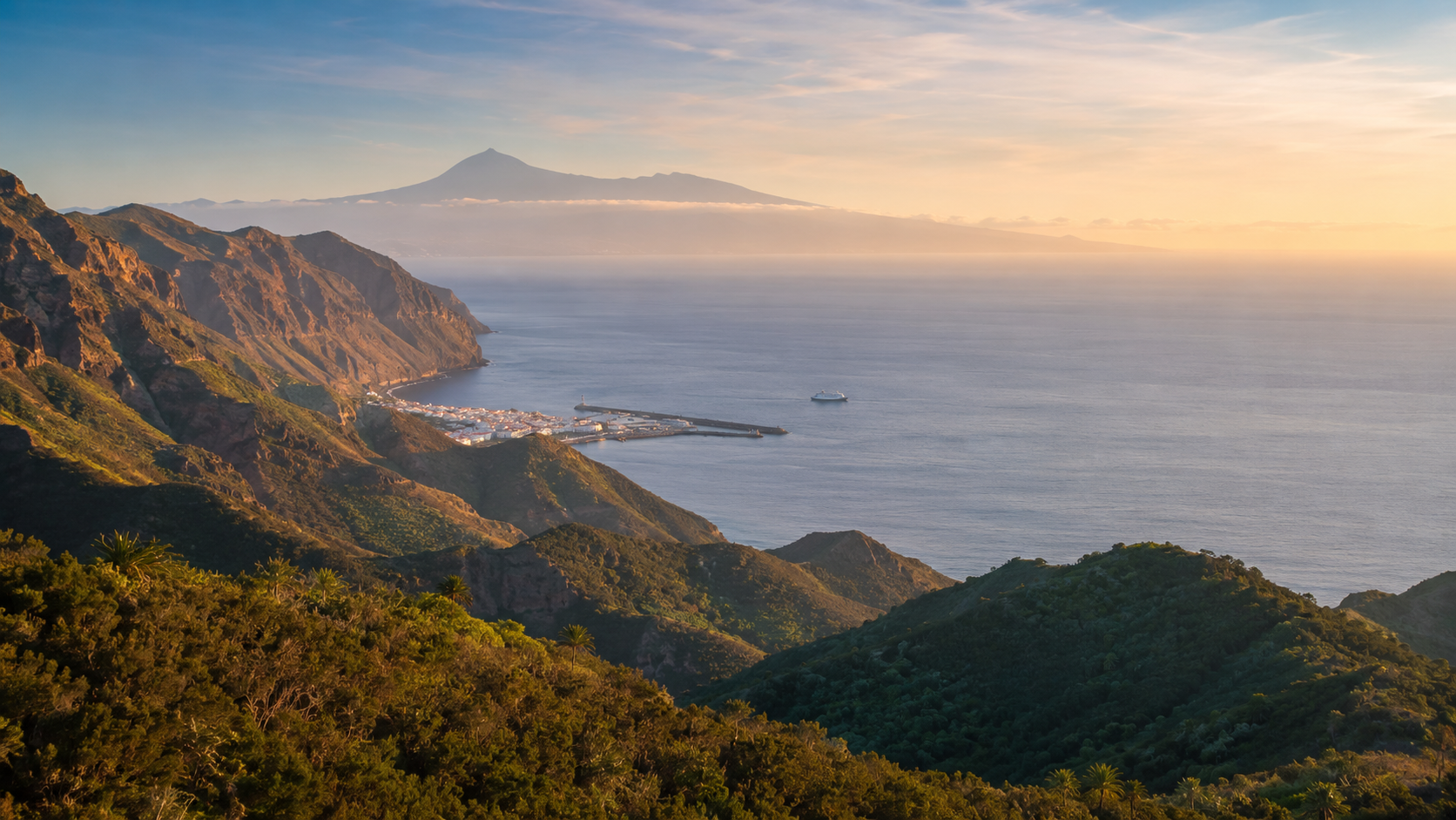 La Gomera green ravines and ferry harbour for an overnight trip from Tenerife