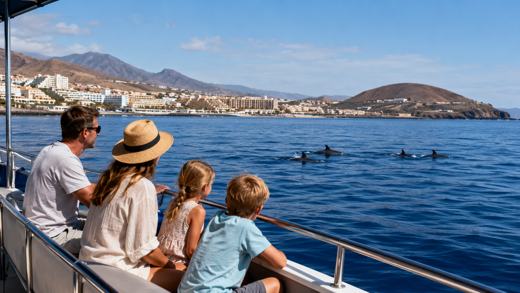 Family-friendly whale watching boat trip from Puerto Colon in Costa Adeje, Tenerife